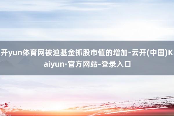 开yun体育网被迫基金抓股市值的增加-云开(中国)Kaiyun·官方网站-登录入口