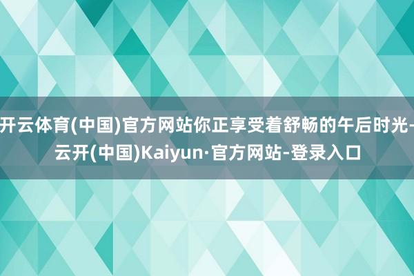 开云体育(中国)官方网站你正享受着舒畅的午后时光-云开(中国)Kaiyun·官方网站-登录入口