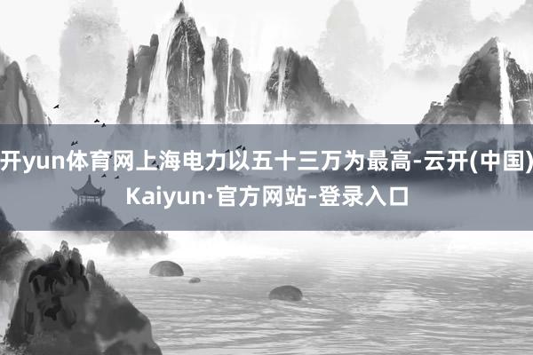 开yun体育网上海电力以五十三万为最高-云开(中国)Kaiyun·官方网站-登录入口