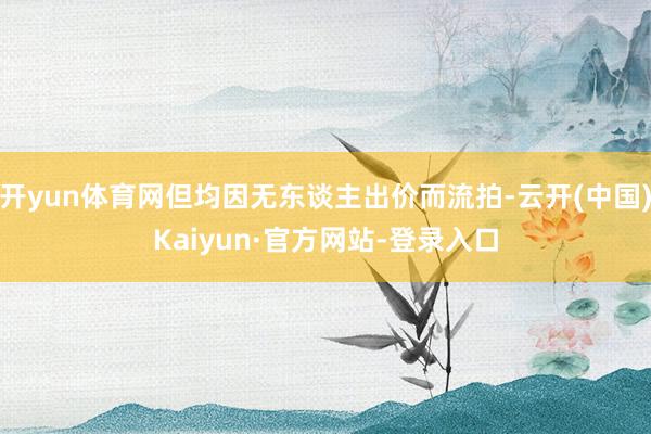 开yun体育网但均因无东谈主出价而流拍-云开(中国)Kaiyun·官方网站-登录入口